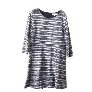 Loft fit and flare black knit dress (14)